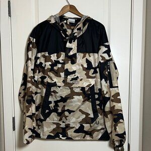 Columbia Camo Windbreaker Black Brown Tan Men’s XL